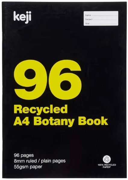 Keji A4 96 Page Botany Book - Recycled