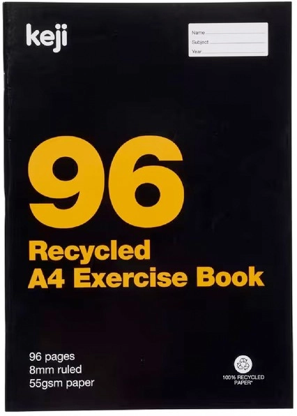 Keji A4 96 Page Exercise Book - Recycled