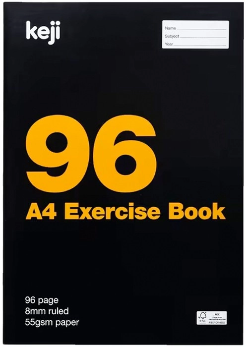 Keji A4 96 Page Exercise Book