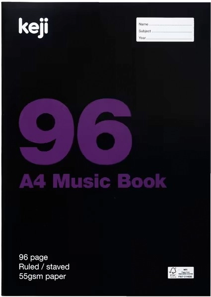 Keji A4 96 Page Music Book