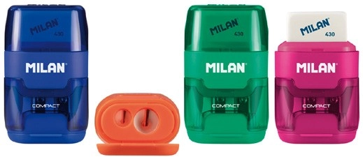 Milan Compact 2 Hole Sharpener and Eraser