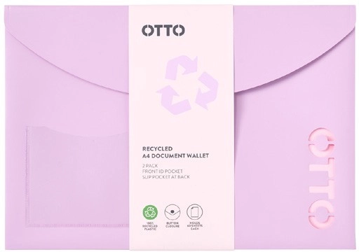 Otto 2 Pack A4 Document Wallets*