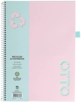 Otto A4 120 Page Spiral Notebook