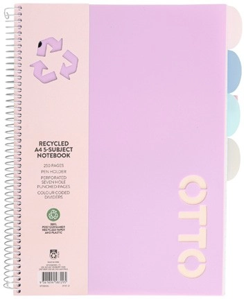 Otto A4 250 Page 5 Subject Notebook