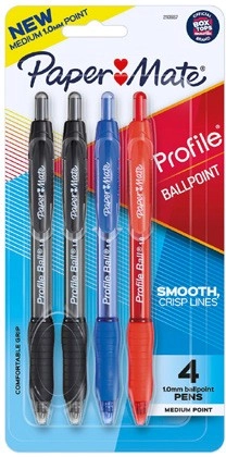 PaperMate Profile Ballpoint Pens 4 Pack