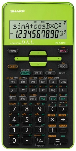 Sharp EL-531THB-GR Scientific Calculator - Green