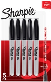 Sharpie Fine Permanent Markers 5 Pack