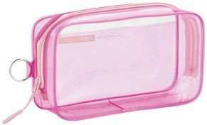 Soeru Transparent Box Pencil Case - Clear Pink