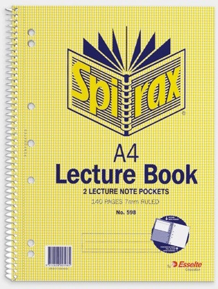 Spirax A4 140 Page No. 598 Lecture Book