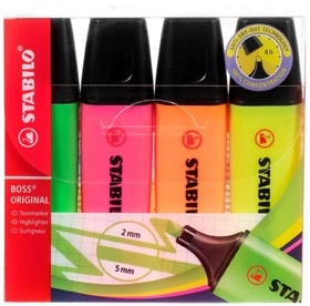 Stabilo Boss Highlighters 4 Pack