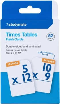 Studymate 52 Pack Flashcard - Timetables