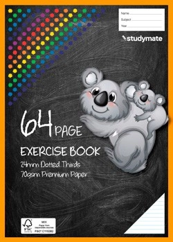 Studymate 64 Page 70gsm 24mm Dotted Thirds Project Book