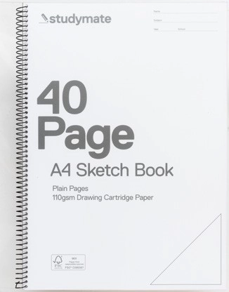 Studymate A4 40 Page 110gsm Sketch Book