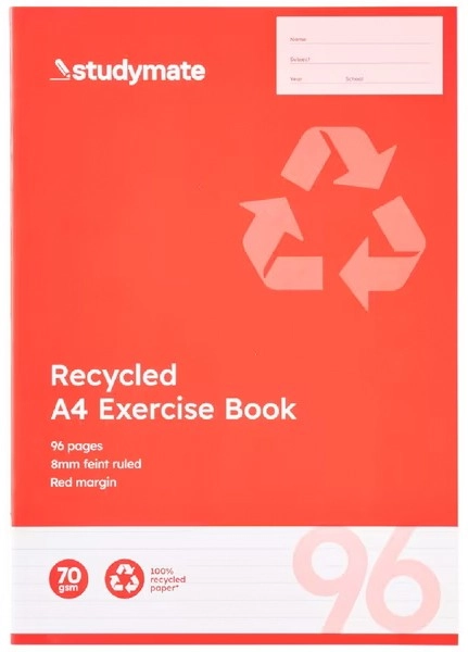 Studymate A4 96 Page 70gsm Exercise Book - Recycled