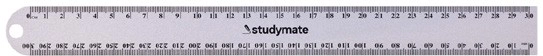 Studymate Aluminium Ruler 30cm - Silver