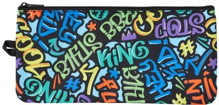 Studymate Printed Medium Single Zip Pencil Case - Graffiti