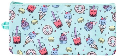 Studymate Printed Medium Single Zip Pencil Case - Sweet