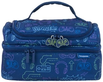 Studymate Twin Zip Tote Bag Navy Gamer