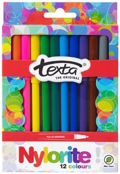 Texta 12 Pack Nylorite Coloured Markers