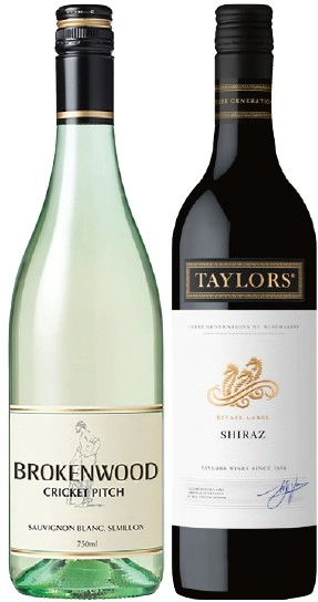 Brokenwood Cricket Pitch or Taylors Estate 750mL Varieties