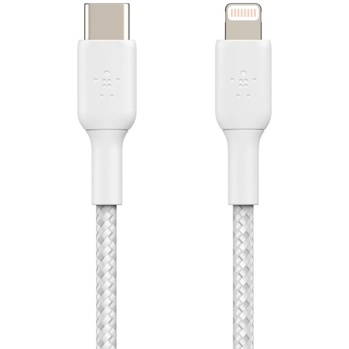 Belkin BoostUp Charge USB-C to Lightning Braided Cable 2m (White)