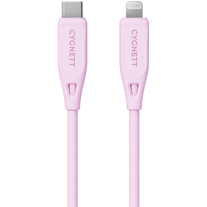 Cygnett Charge & Connect Lightning to USB-C Cable V2 1.2m (Pink)