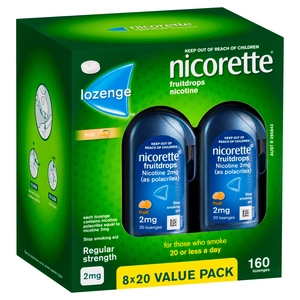 NICORETTE® Fruitdrops Nicotine Regular Strength 2mg Fruit 160 Lozenges