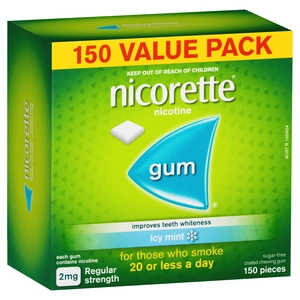 NICORETTE® Regular Strength 2mg Nicotine Gum Icy Mint 150 Pack