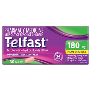 TELFAST 180mg 30 Tablets