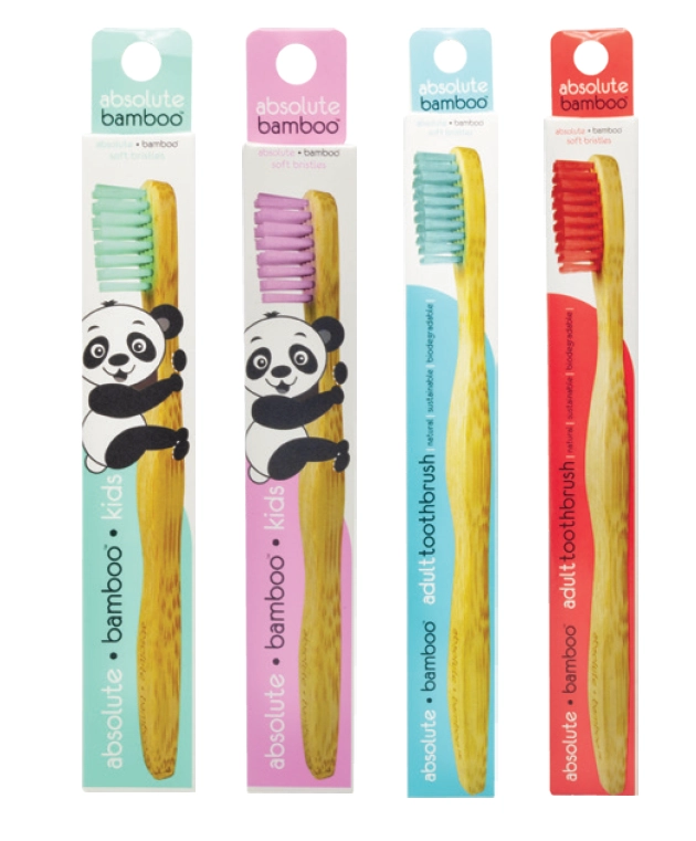 Absolute Bamboo Toothbrush Kids or Adult 1 Pack