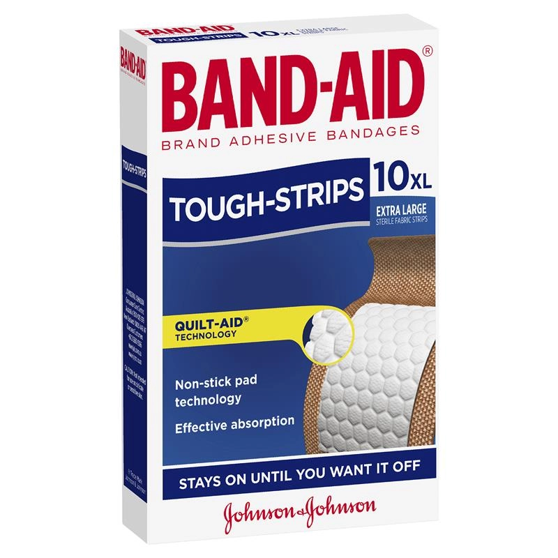 Band-Aid Tough-Strips Extra Large 10 Pack