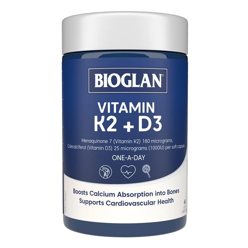 Bioglan Vitamin K2 + D3 60 Soft Capsules