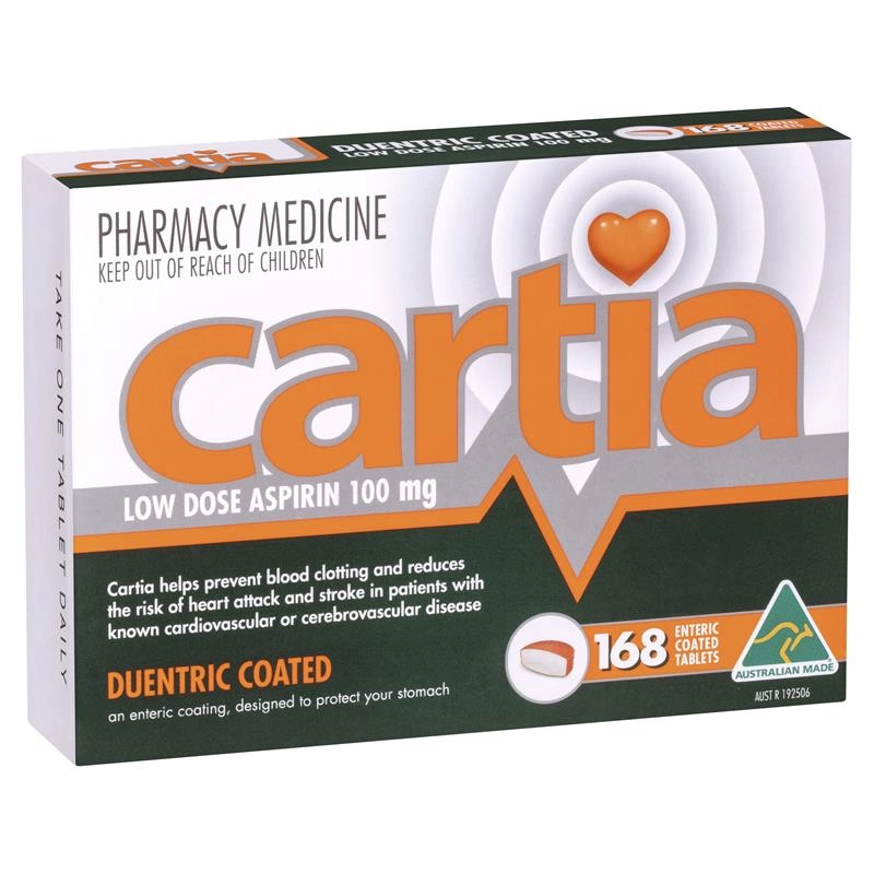 Cartia 100mg 168 Tablets