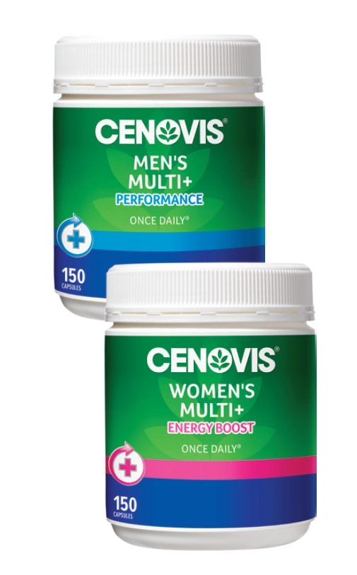 Cenovis Men’s Multi + Performance or Women’s Multi + Energy Boost 150 Capsules