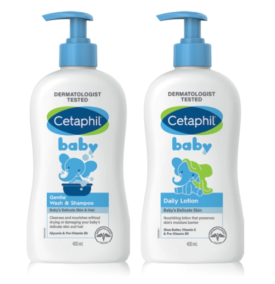 Cetaphil Baby Gentle Wash & Shampoo or Daily Lotion 400ml