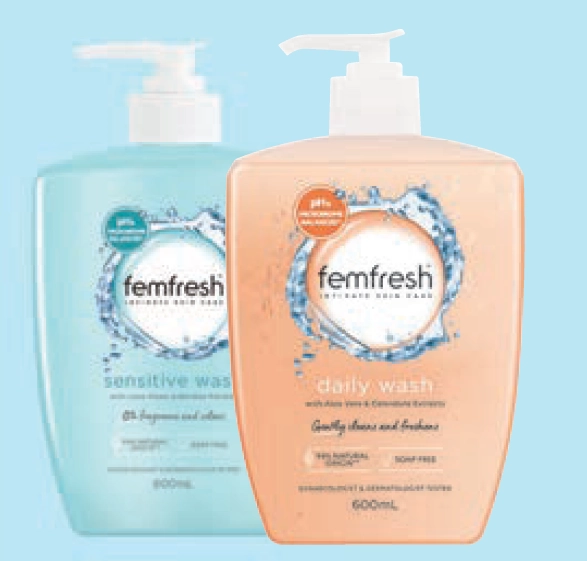 Femfresh Sensitive or Daily Wash 600ml