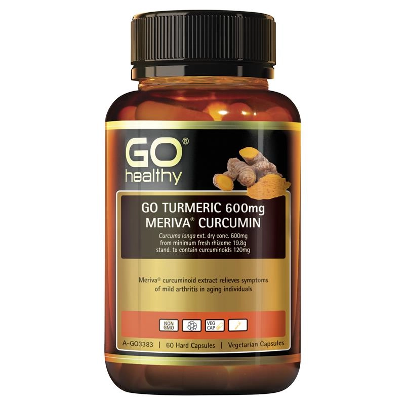 GO Healthy Turmeric 600mg Meriva Curcumin 60 Vege Capsules