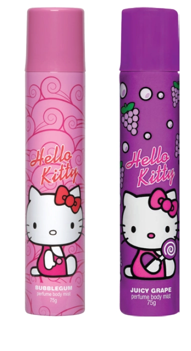 Hello Kitty Bubblegum or Juicy Grape Body Mist Spray 75g