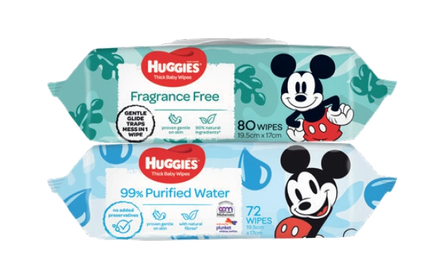 Huggies Fragrance Free 80 Wipes or 99% Purified Water 74 Wipes