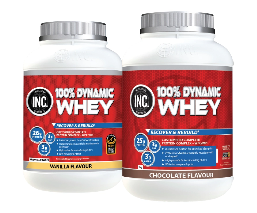 INC. 100% Dynamic Whey Chocolate, Vanilla Flavour 2kg