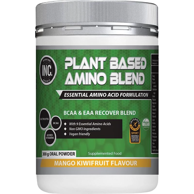 INC. Plant Based Amino Blend Mango Kiwifruit 300g Powder