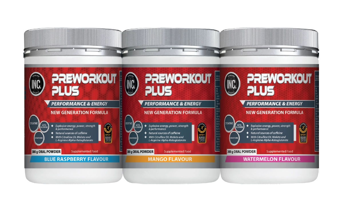 INC. Preworkout Plus 300g Powder Assorted Variants