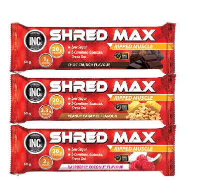 INC Shred Max Protein Bar 60g Assorted Variants