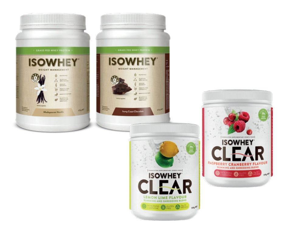 IsoWhey Weight Management 672 or Clear 550g Assorted Variants