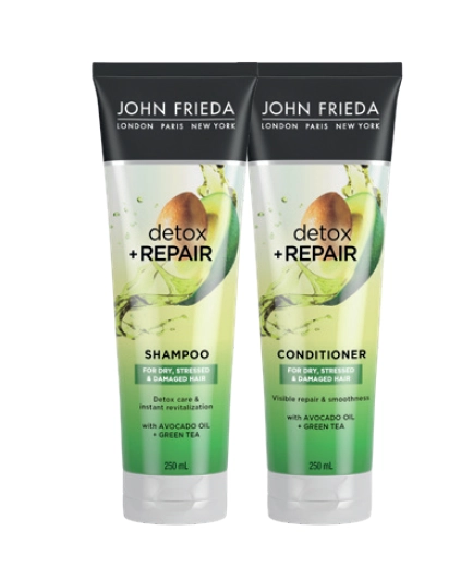 John Frieda Detox + Repair Shampoo or Conditioner 250ml