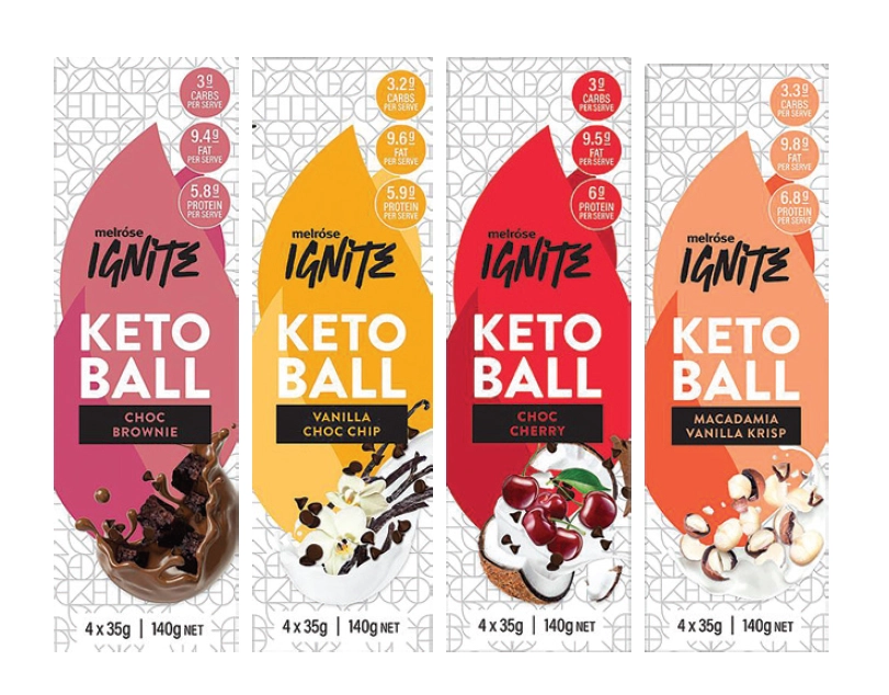 Melróse Ignite Keto Ball 4 Pack Assorted Variants