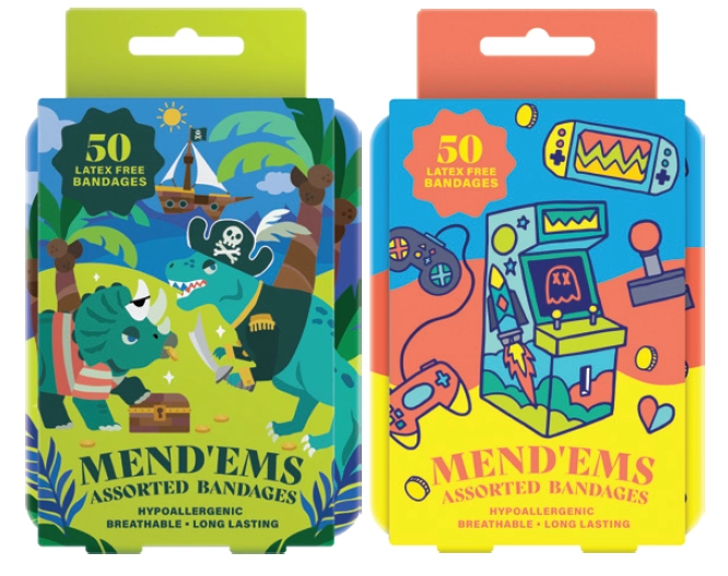 Mend’Ems Bandages Tin 50 Pack Assorted Variants