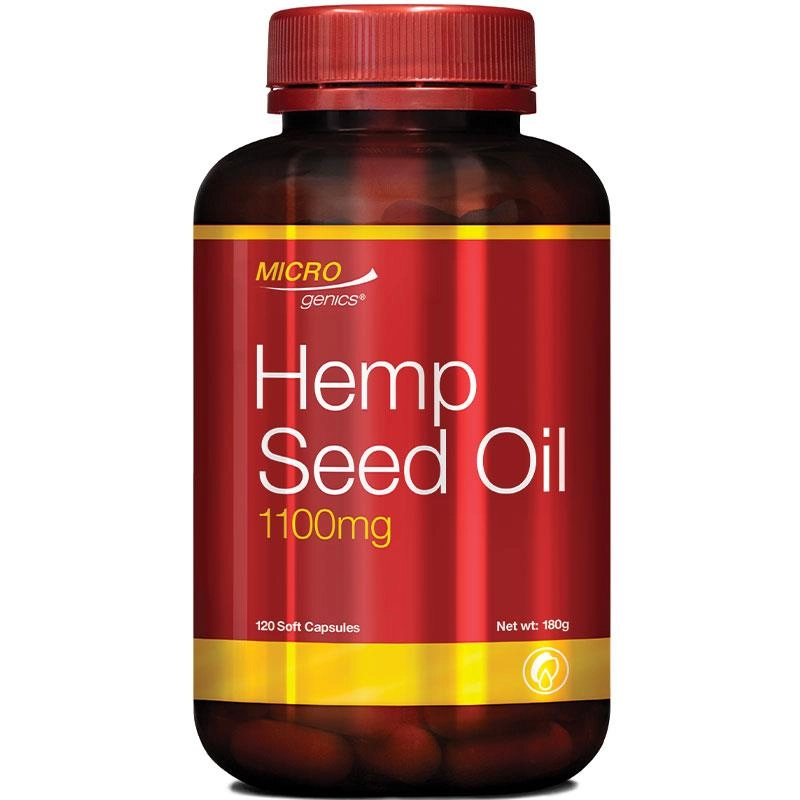 Microgenics Hemp Seed Oil 1100mg 120 Soft Capsules