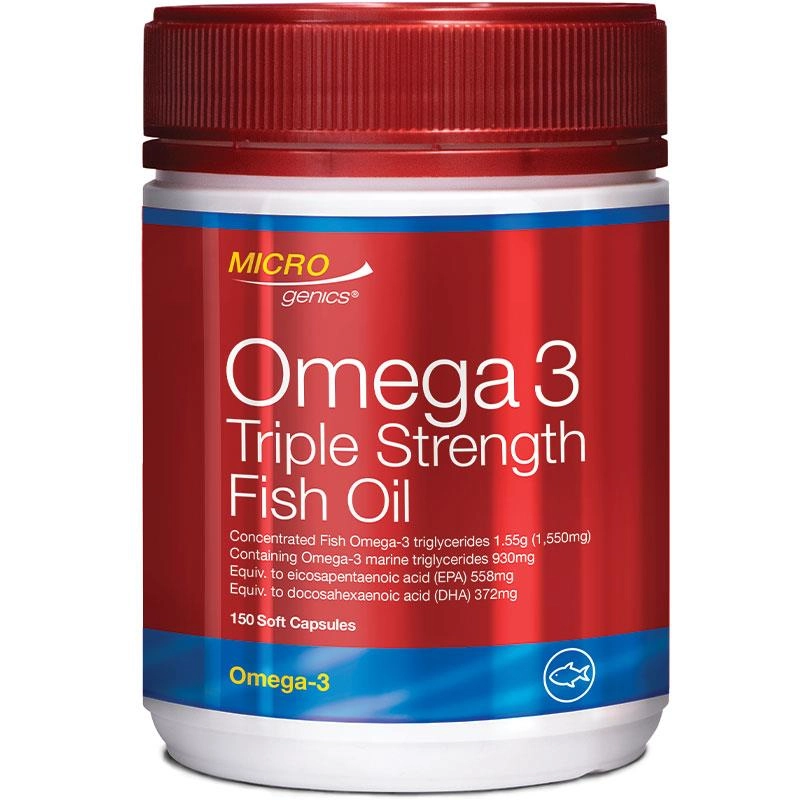 Microgenics Omega 3 Triple Strength Fish Oil 150 Soft Capsules