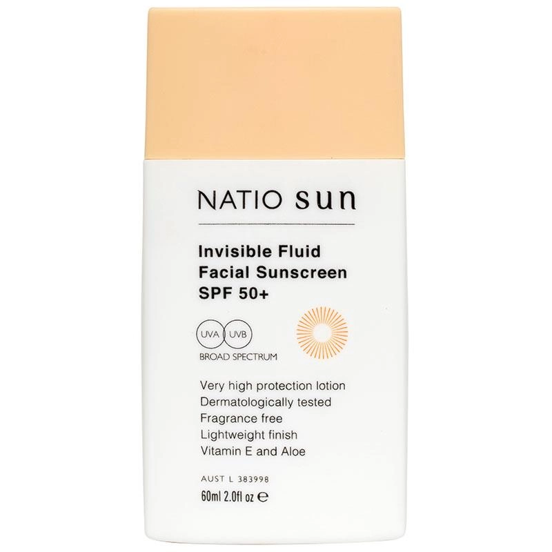 Natio Sun Invisible Fluid Facial Sunscreen SPF 50+ 60ml